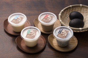 湯けむりプリン（プレーン・しお・黒ごま・エスプレッソ）270円〜